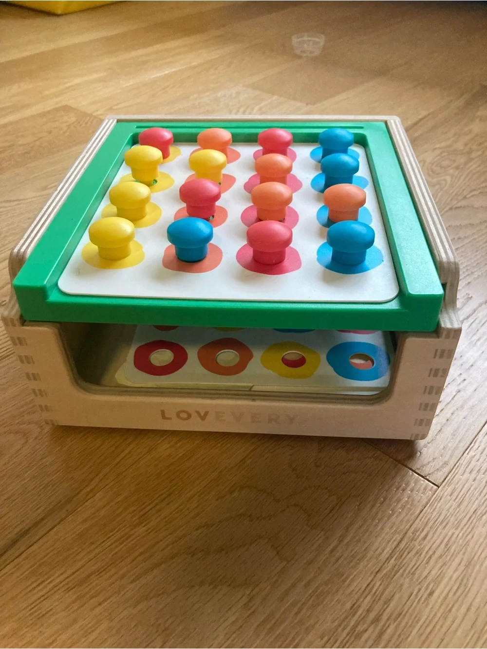Lovevery Wooden Peg Matching Game - Multicolor